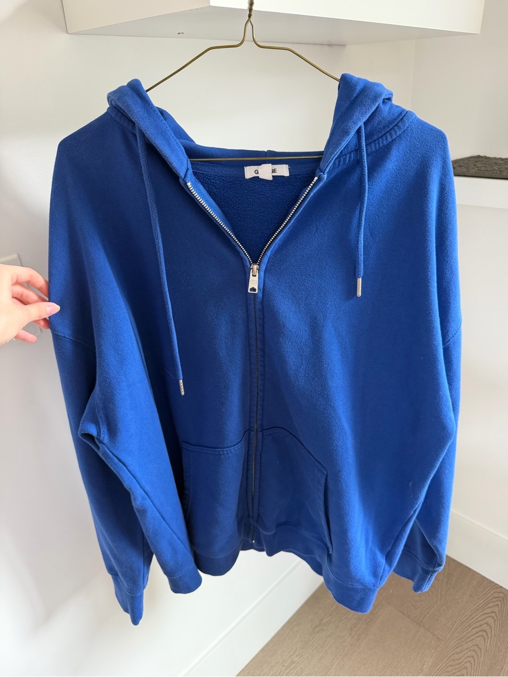 Garage Blue Zip-Up Hoodie Jacket